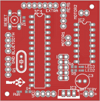 Basic Atmega168 robot circuit